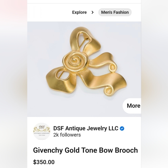 Vintage Givenchy Bow Brooch - Picture 6 of 6